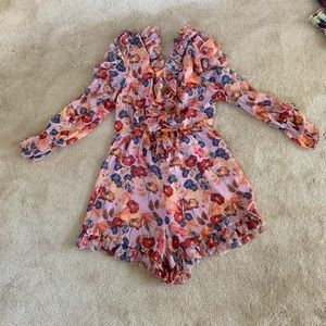 Few Moda floral cold shoulder sz XS NWT